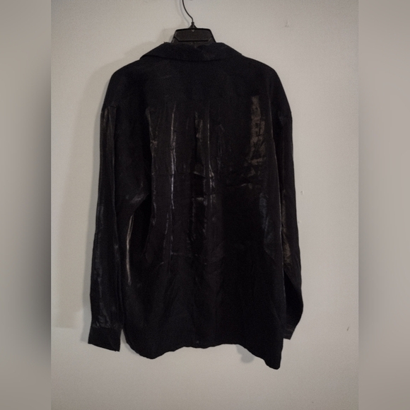 𝅺nwot Pronti Button Down Shirt Size XL Color Black - Picture 2 of 6